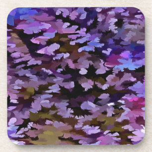 Posavasos Patrón de camuflaje azul, rosa y sien