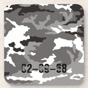 Posavasos patrón de camuflaje gris
