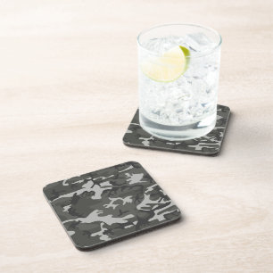 Posavasos Patrón de camuflaje gris, patrón militar, ejército