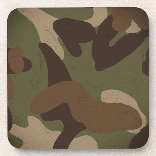 Posavasos Patrón de camuflaje militar clásico (Frente)