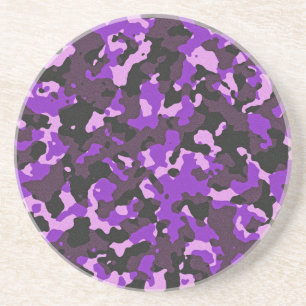 Posavasos Patrón de camuflaje morado
