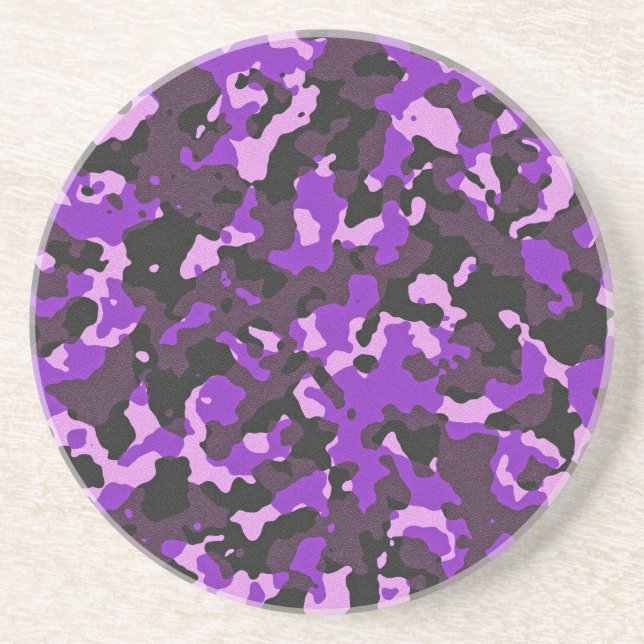 Posavasos Patrón de camuflaje morado (Frente)