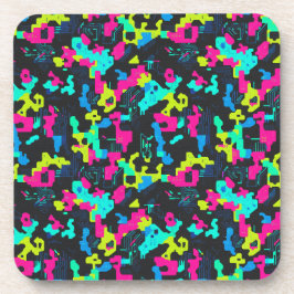 Posavasos Patrón de Camuflaje Neon