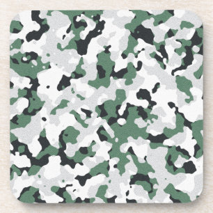 Posavasos Patrón de camuflaje verde