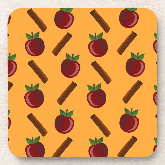 Posavasos Patrón de canela de Apple (Frente)