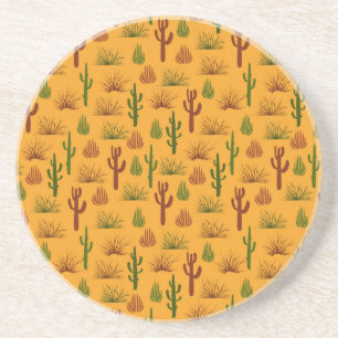 Posavasos Patrón de cascos de cactus de naturaleza silvestre
