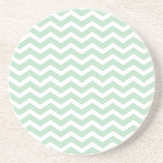 Posavasos Patrón de Chevron blanco verde