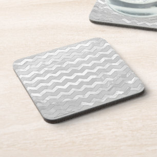 Posavasos Patrón de Chevron Gris con cielo lluvioso