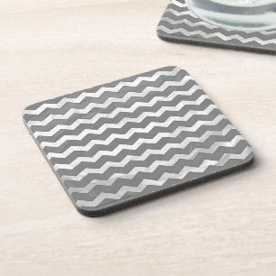 Posavasos Patrón de Chevron gris pizarra