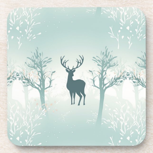 Posavasos Patrón de cierres y árboles (Frente)