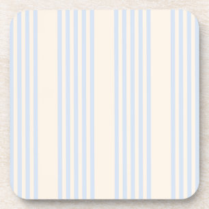 Posavasos Patrón de cinco rayas azul pálido y beige