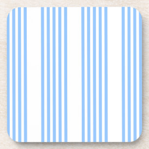 Posavasos Patrón de cinco rayas azul y blanco
