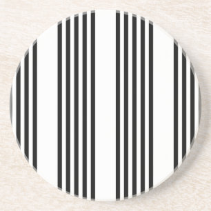 Posavasos Patrón de cinco rayas en blanco y negro
