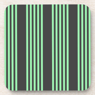 Posavasos Patrón de cinco rayas verdes y carboníferas