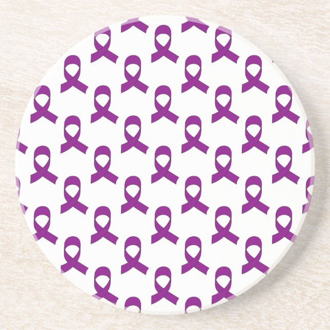 Posavasos Patrón de cinta púrpura (Frente)