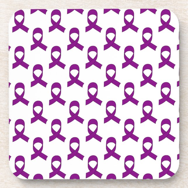 Posavasos Patrón de cinta púrpura (Frente)