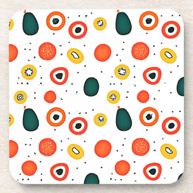 Posavasos Patrón de círculo de puntos de reproducción (Frente)