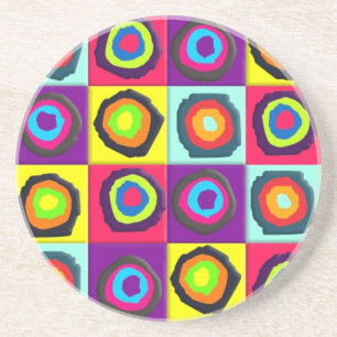 Posavasos Patrón de Círculos Abstractos Modernos