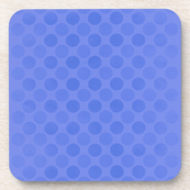 Posavasos Patrón de círculos azules retro (Frente)