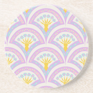 Posavasos patrón de concha de colores pastel