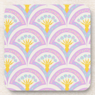 Posavasos patrón de concha de colores pastel