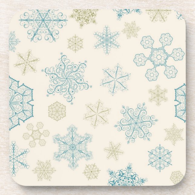 Posavasos Patrón de copo de nieve (Frente)