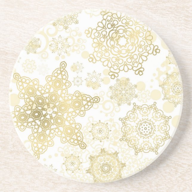 Posavasos Patrón de copo de nieve (Frente)