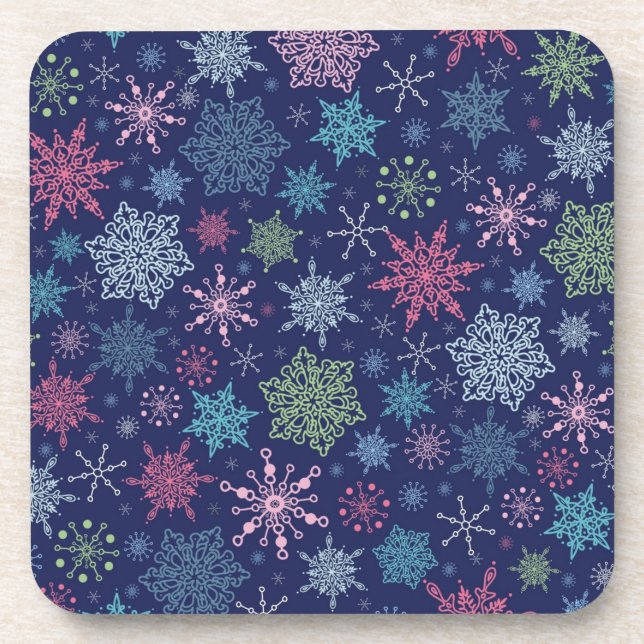 Posavasos Patrón de copo de nieve (Frente)