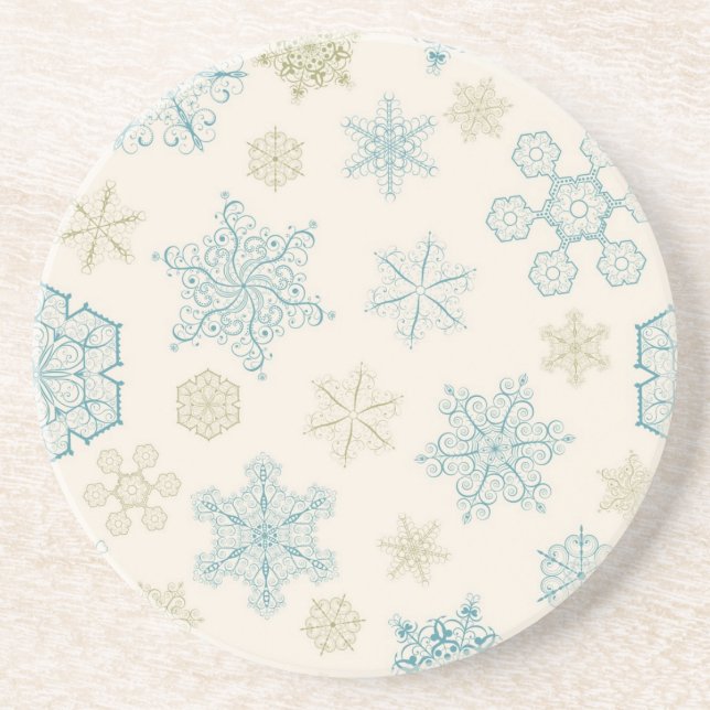 Posavasos Patrón de copo de nieve (Frente)