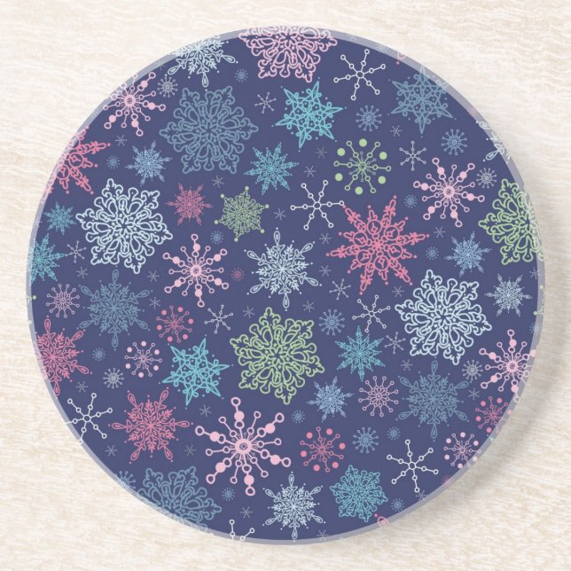 Posavasos Patrón de copo de nieve (Frente)