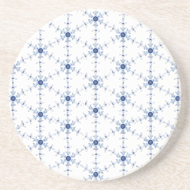 Posavasos Patrón de copo de nieve en diamante (Frente)