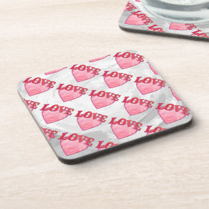 Posavasos Patrón de corazón de amor