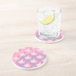 Posavasos Patrón de Corazón de Diamante Rosa – Diseño Lindo 
