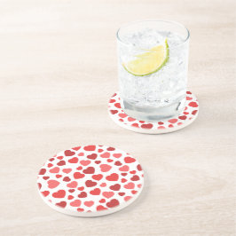 Posavasos Patrón De Corazones, Corazones Rojos, Patrón De Co