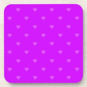 Posavasos Patrón de corazones morados