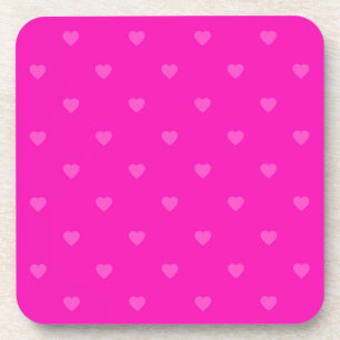 Posavasos Patrón de corazones rosados