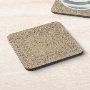 Posavasos Patrón de corcho con líneas onduladas