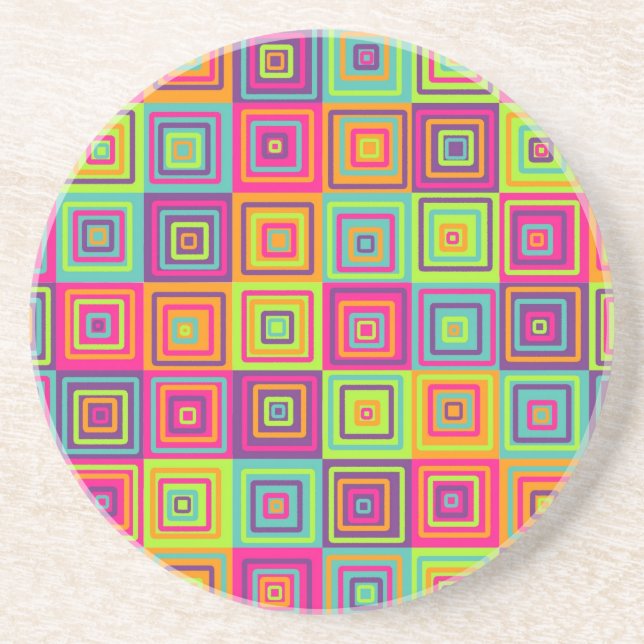 Posavasos Patrón de Cuadrados (Frente)