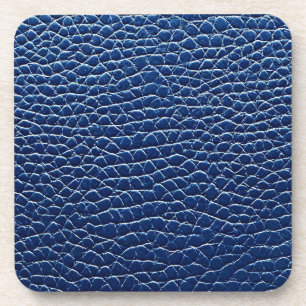 Posavasos Patrón de cuero azul oscuro