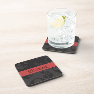 Posavasos Patrón de Damasco, Damasco gris, tu nombre