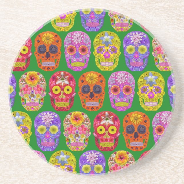 Posavasos Patrón de descompresión de flores 2018 (Frente)