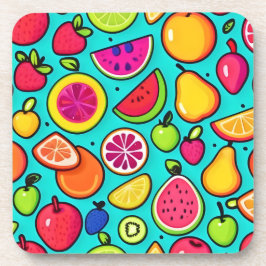 Posavasos Patrón de deslumbramiento de frutas