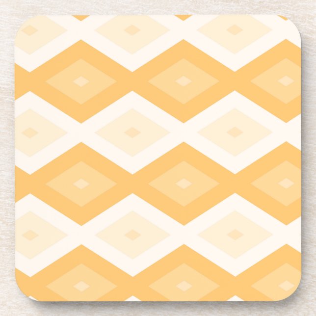 Posavasos Patrón de diamante amarillo (Frente)