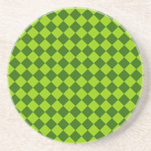 Posavasos Patrón de diamante de combinación verde de STaylor