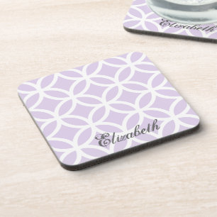Posavasos Patrón de diamante morado personalizado