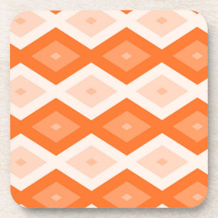 Posavasos patrón de diamante naranja