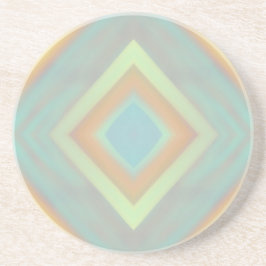 Posavasos Patrón de diamante pastel de playa costera