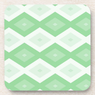 Posavasos Patrón de diamante verde de Apple