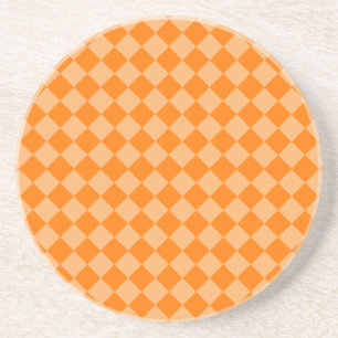 Posavasos Patrón de diamantes de combinación de naranjas de