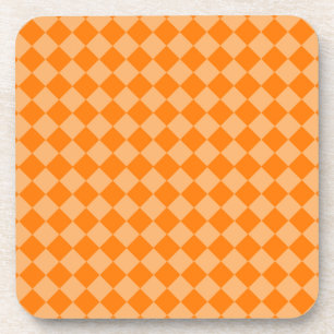 Posavasos Patrón de diamantes de combinación de naranjas de